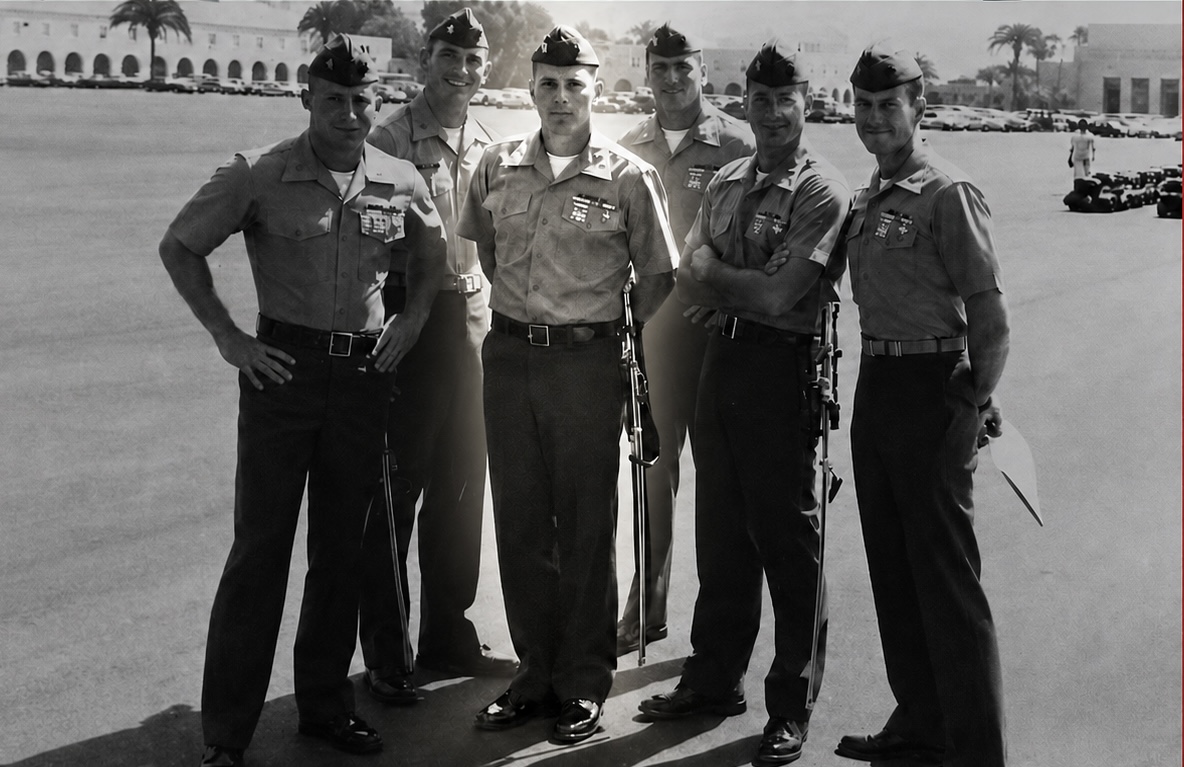Rob Reyburn with fellow United States Marines